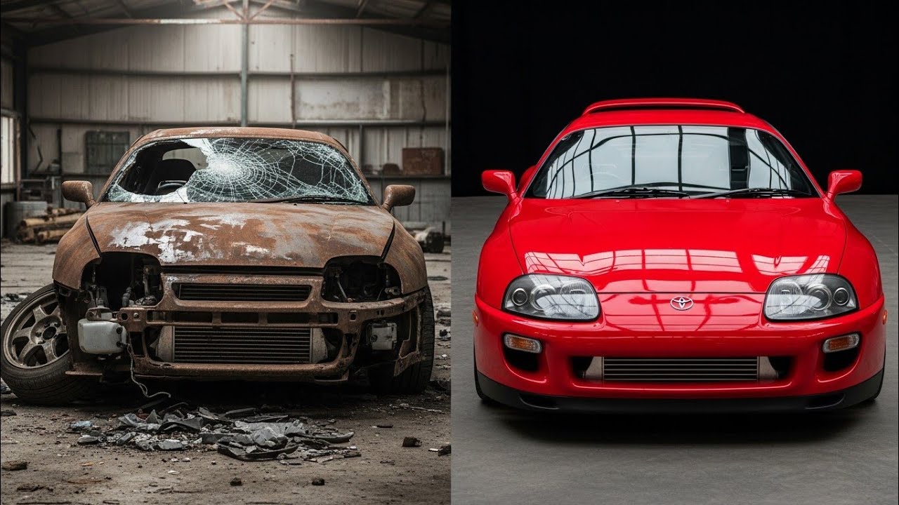 Toyota Supra MK4 Restoration - Barn Find to Candy Apple Red ASMR