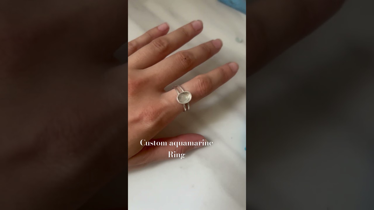 Custom rings made with a whole lot of heart 🩵 Aquamarine Ring