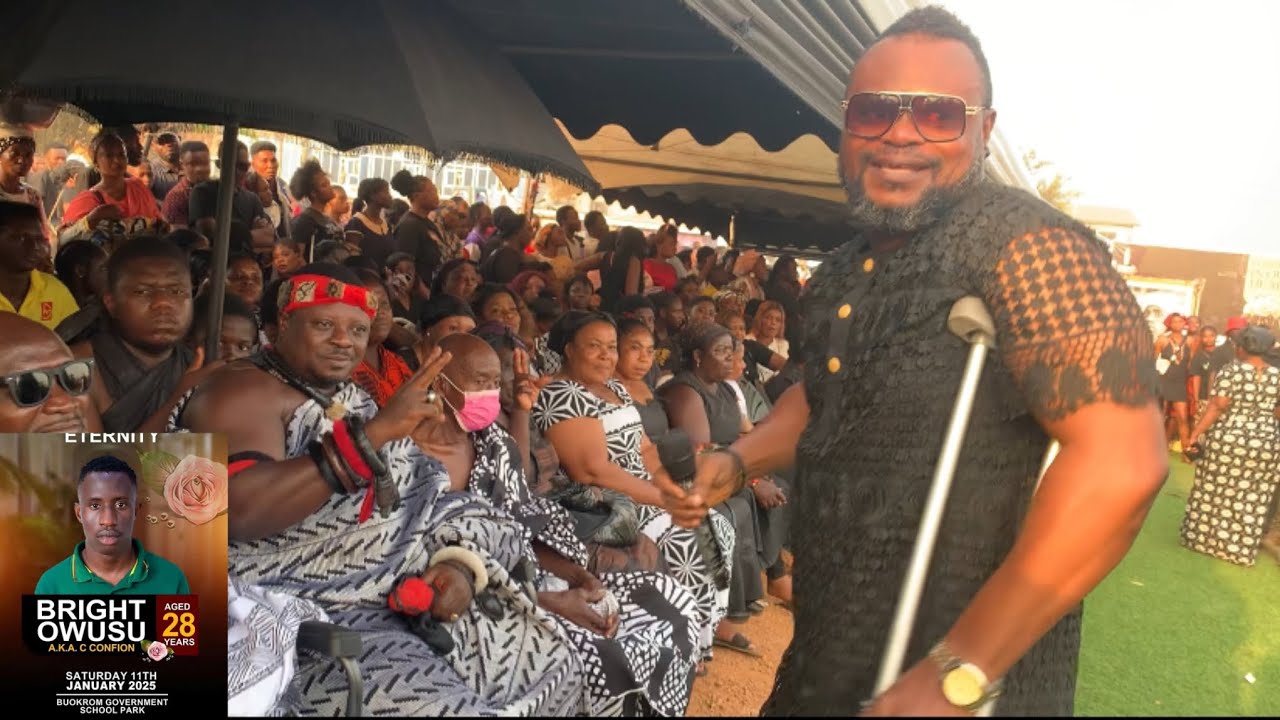 Frank Mensah Pozo steals the show at C-Confion funeral at Kumasi Buokrom