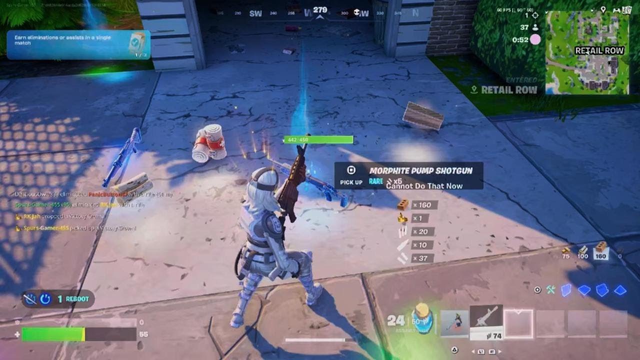 Fortnite but i can't touch  green
