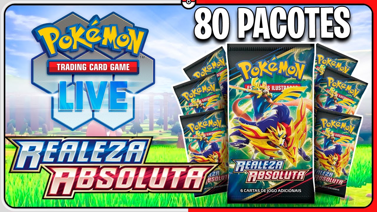 Pokémon TCG Live - Unbox 80 PACOTE com Cartas da Realeza Absoluta
