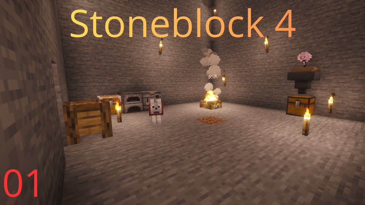 Minecraft Stoneblock 4 - Ep: 01 - O Mundo é de Pedra