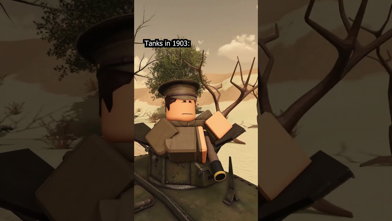 When were tank tracks invented? | #roblox   #memes  #robloxedit   #animation