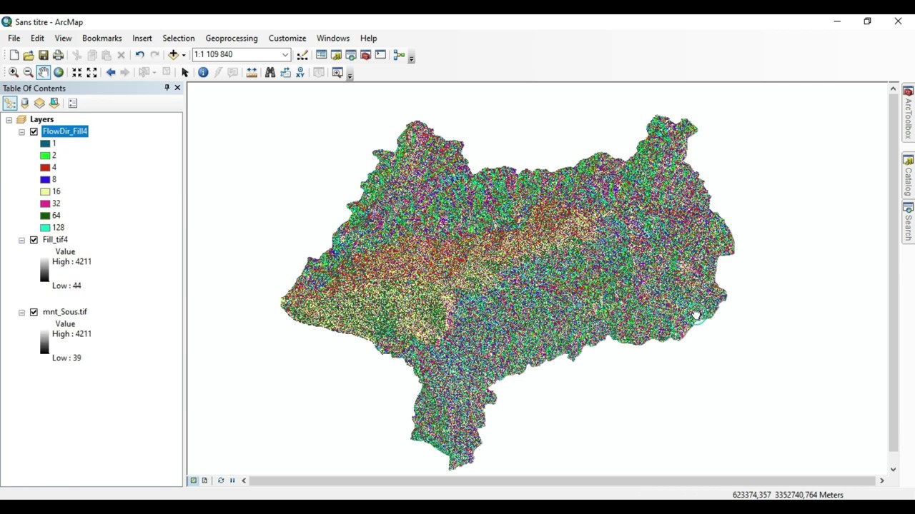 Tuto ArcGIS :extract the hydrogiographique netwoork | extraire le réseau hydrographique