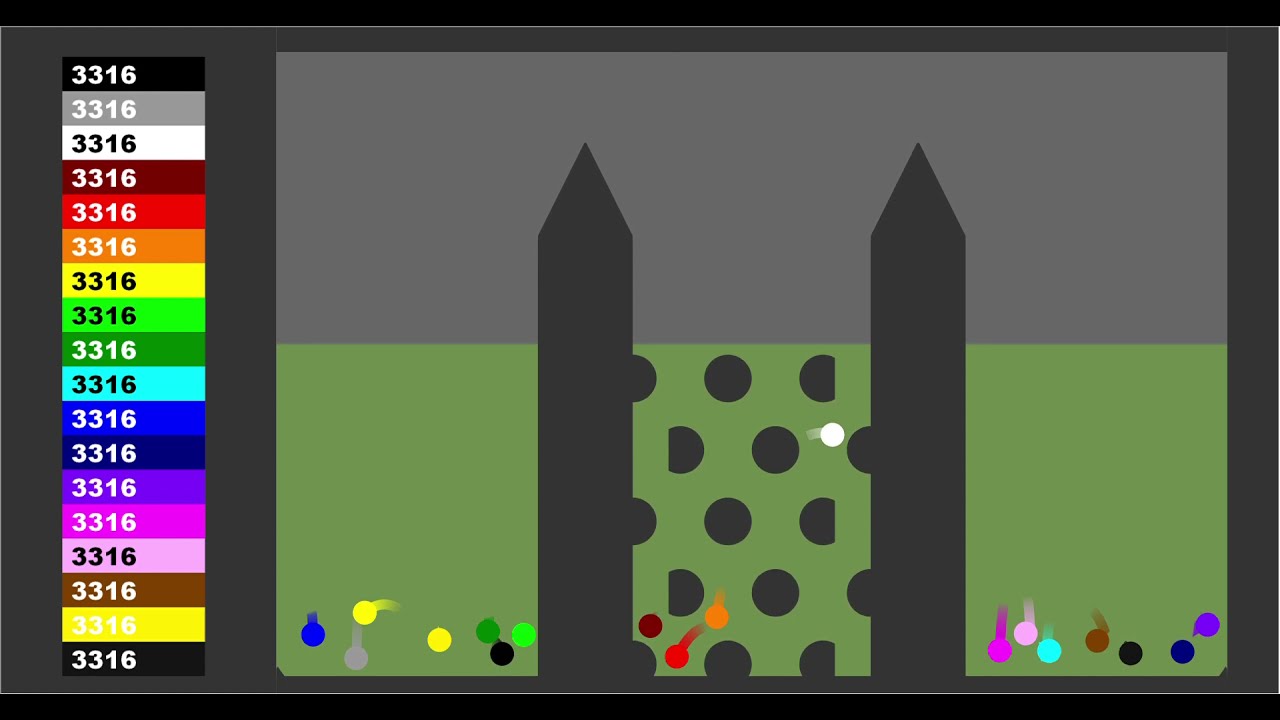 Points Game + Stay Ahead | Marble Race in Algodoo