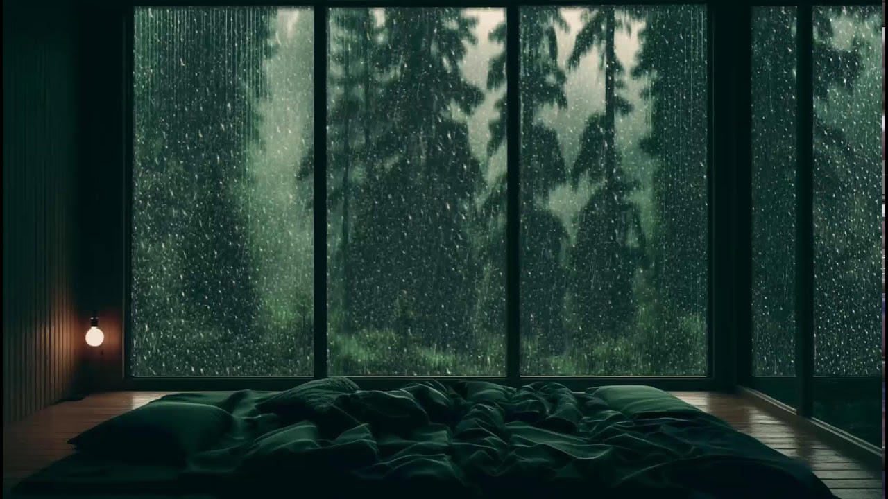 Rain on Window and Distant Thunder 🌧️ Relaxation, Sleep, and Healing Ambience