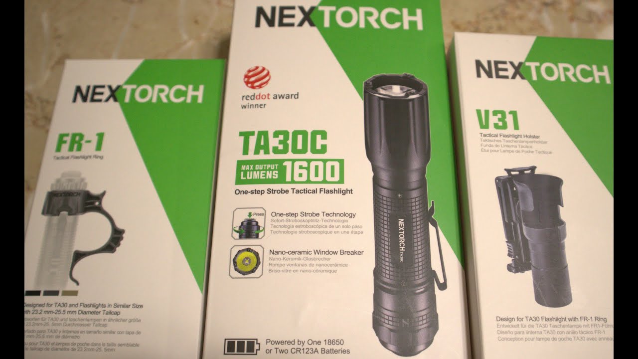 NEXTORCH TA30C 1600 LUMENS ONE STEP STROBE TACTICAL FLASHLIGHT