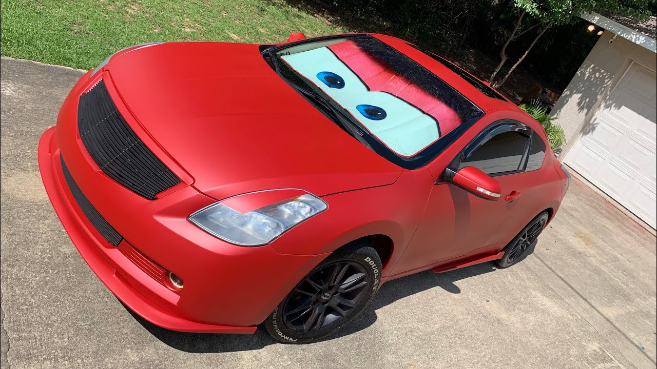 Plasti dipped my Altima Coupe Cinnamon Red
