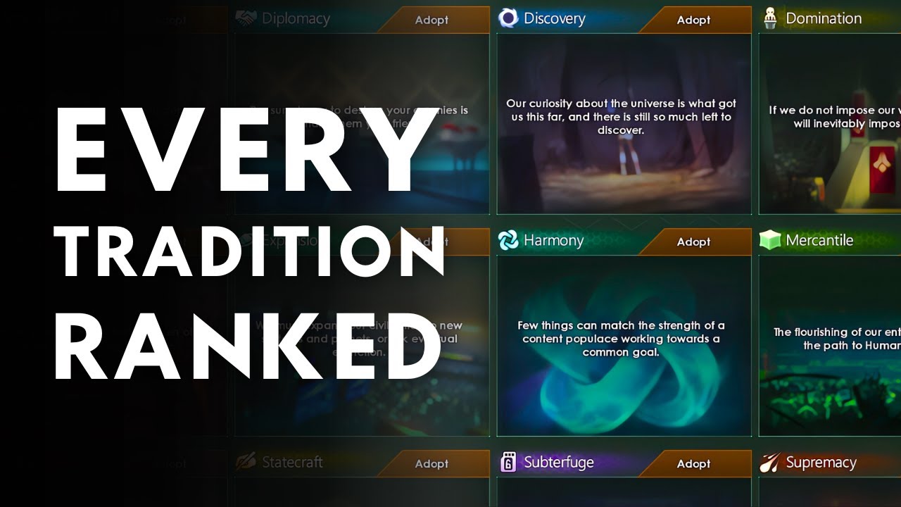 Stellaris 3.12 Traditions Tier List