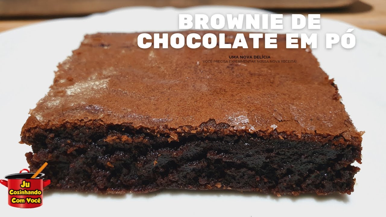 Brownie de chocolate em pó, fácil e molhadinho/Ju cozinhando com você