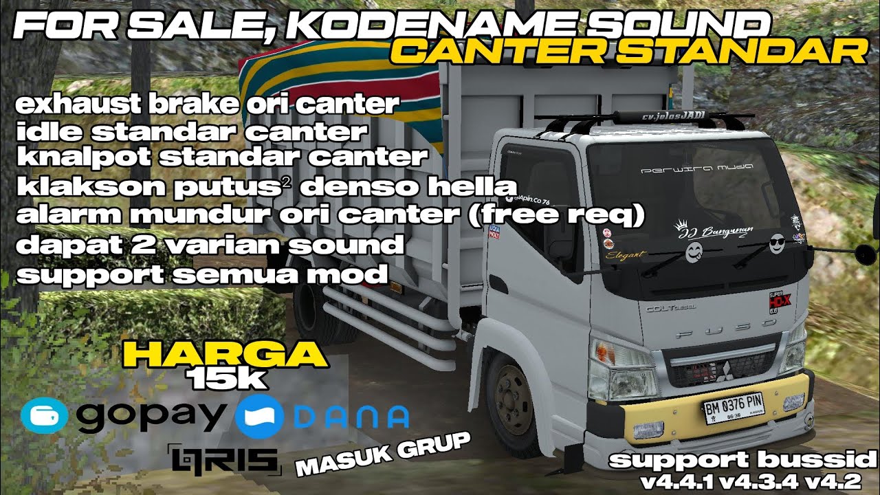 KODENAME SOUND CANTER STANDAR 🔥🥵, EXHAUST BRAKE ORI CANTER, SUPPORT ALL MOD-BUS SIMULATOR INDONESIA