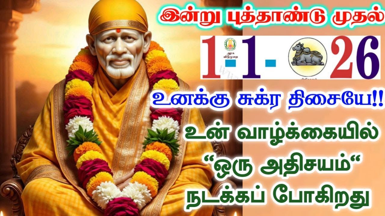 1-1-26/சுக்ரதிசை புத்தாண்டு🌋Shirdi sai baba  Tamil/sai motivationalspeech