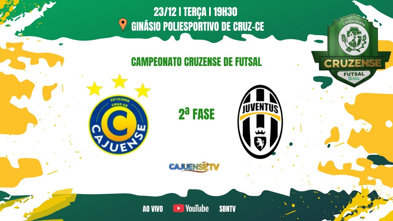 CAJUENSE X JUVENTOS  - 2ª FASE CAMPEONATO CRUZENSE DE FUTSAL