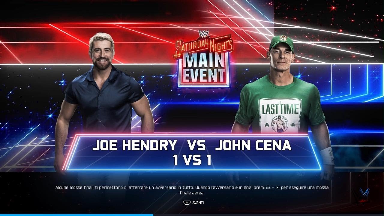 WWE 2K26 - Joe Hendry vs John Cena - Saturday Nights Main Event