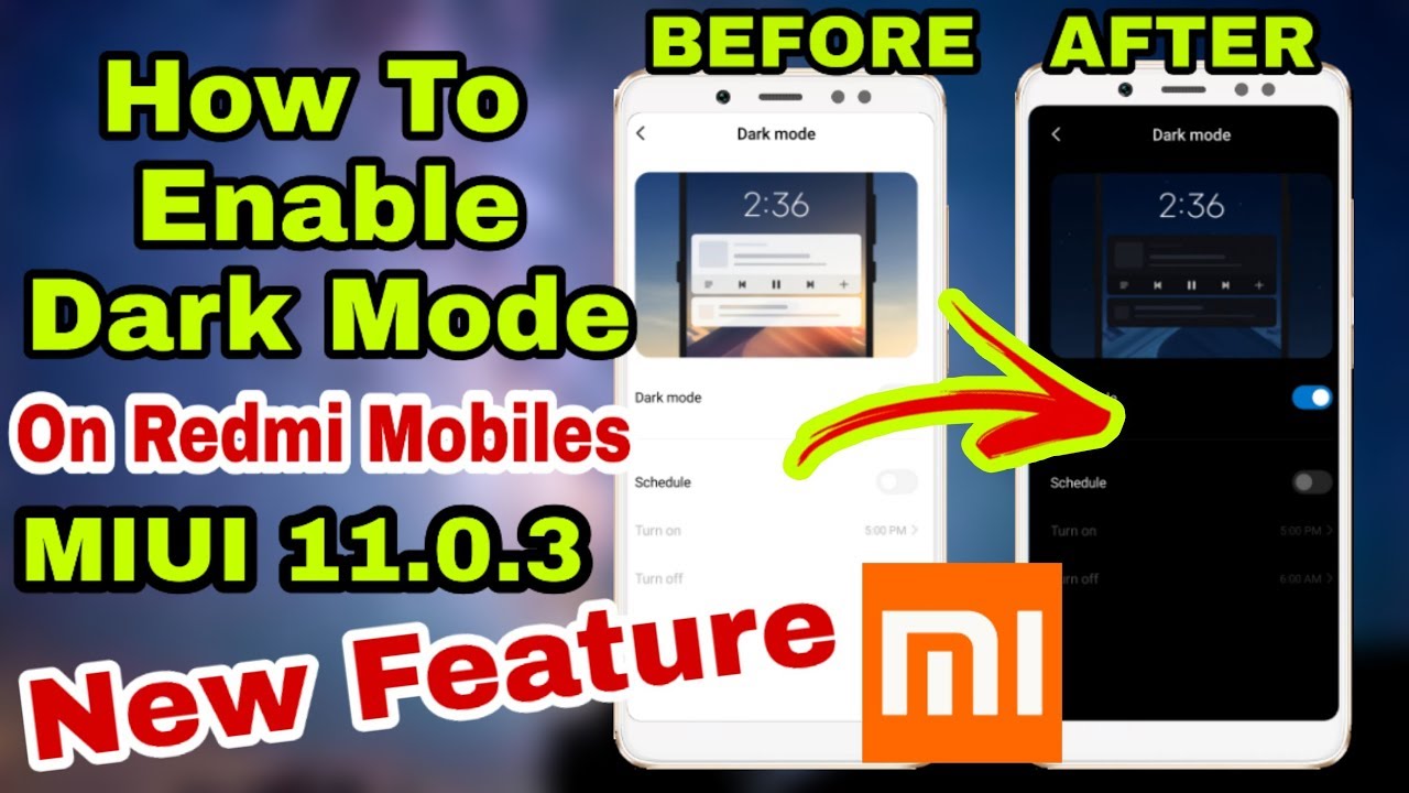 How to enable dark mode on mi smartphones || miui 11 new feature