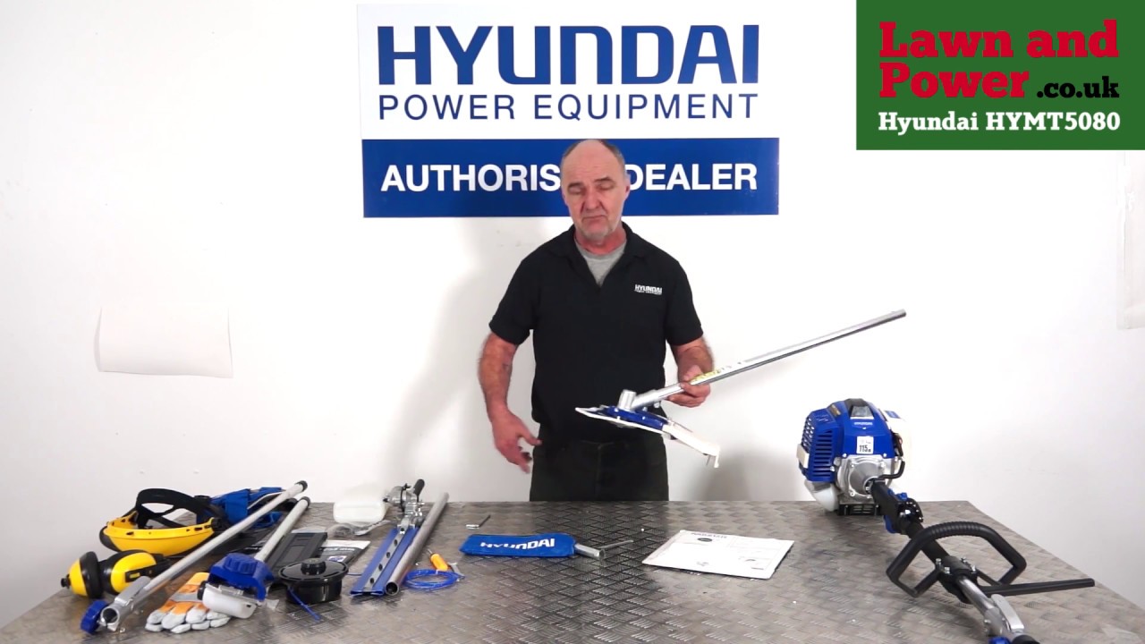 How to Assemble HYMT5080 Petrol Multi-Tool - Hedge Trimmer / Brush Cutter / Chainsaw from Hyundai