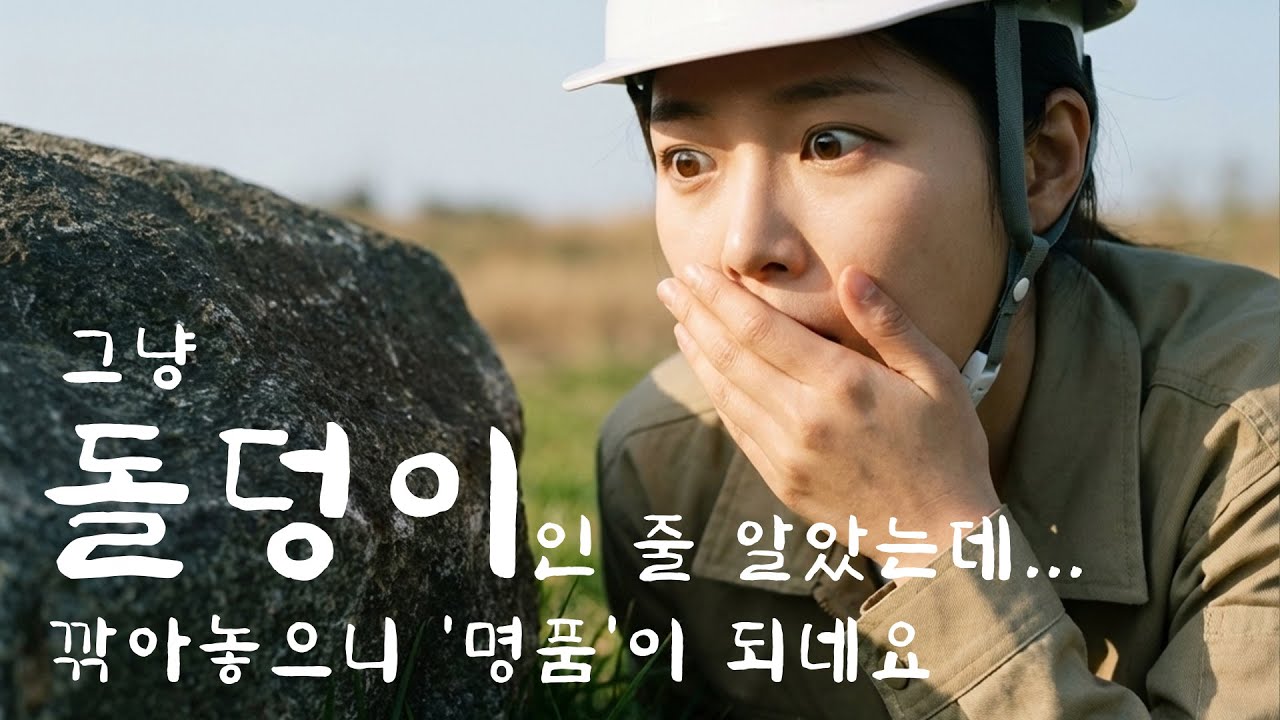 그냥 돌덩이인 줄 알았는데... 깎아놓으니 '명품'이 되네요