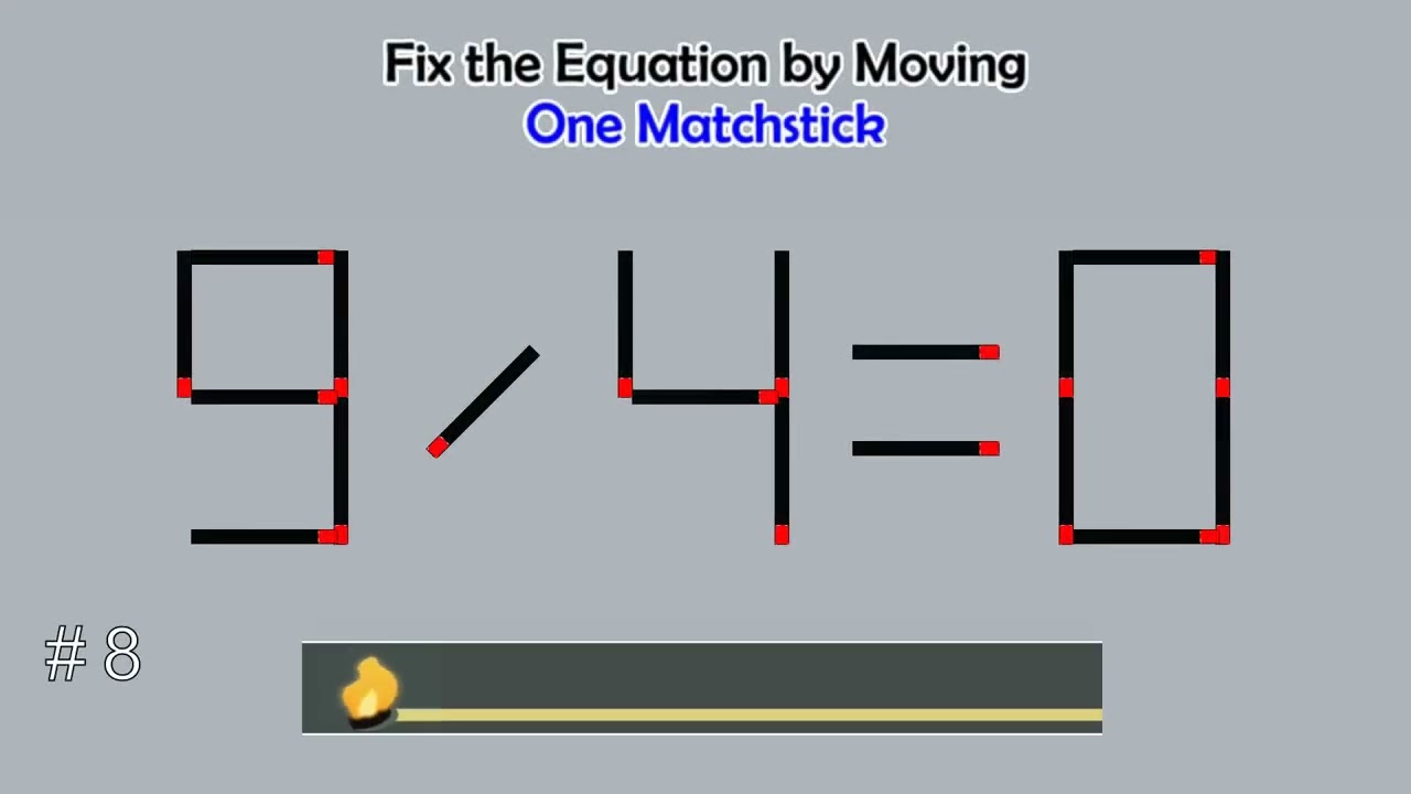 Matchstick Studio #  | Fix the math equation by moving one or two matchsticks |Logic puzzles