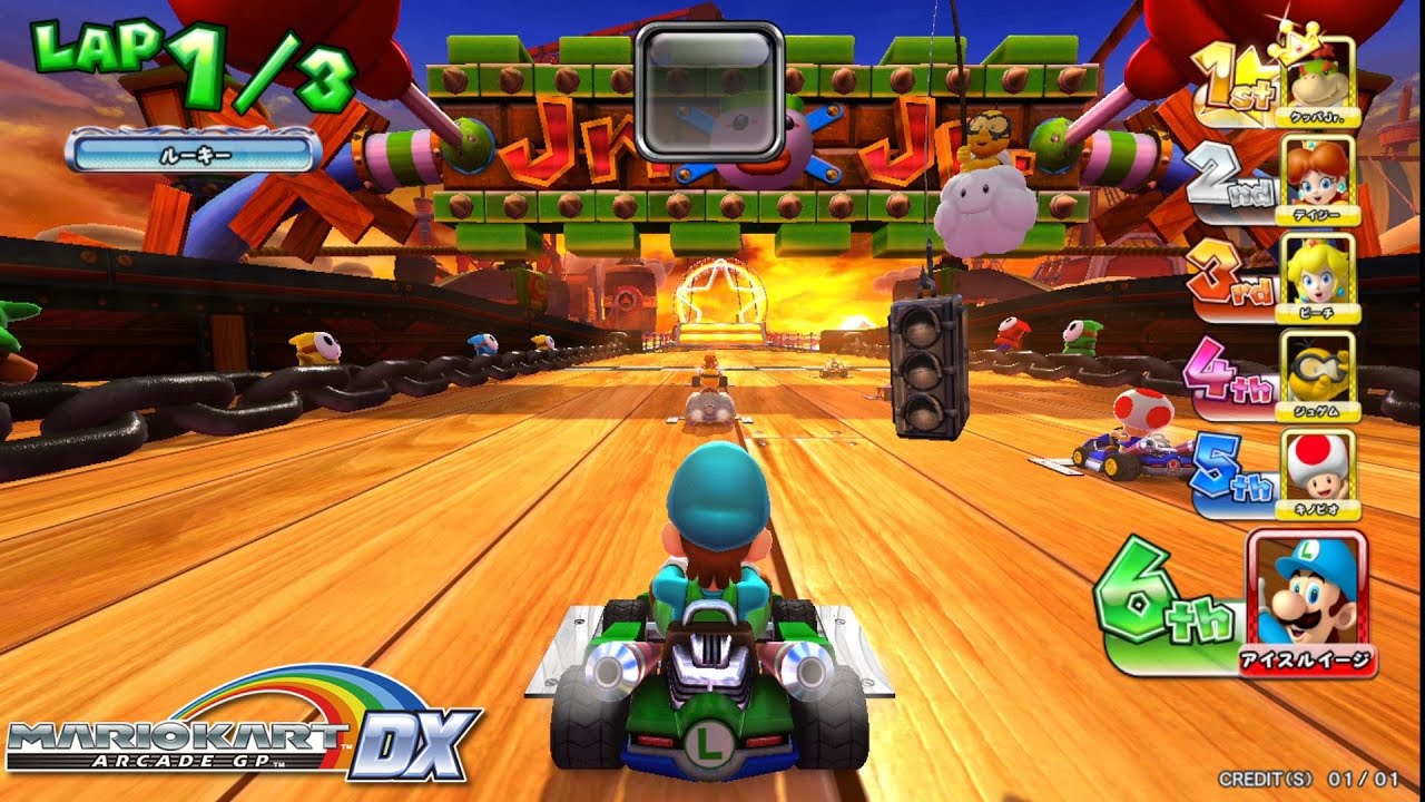 Mario Kart Arcade GP DX 1.18 (Arcade) Gameplay Walkthrough [Part 6] Bowser Jr. Cup Longplay
