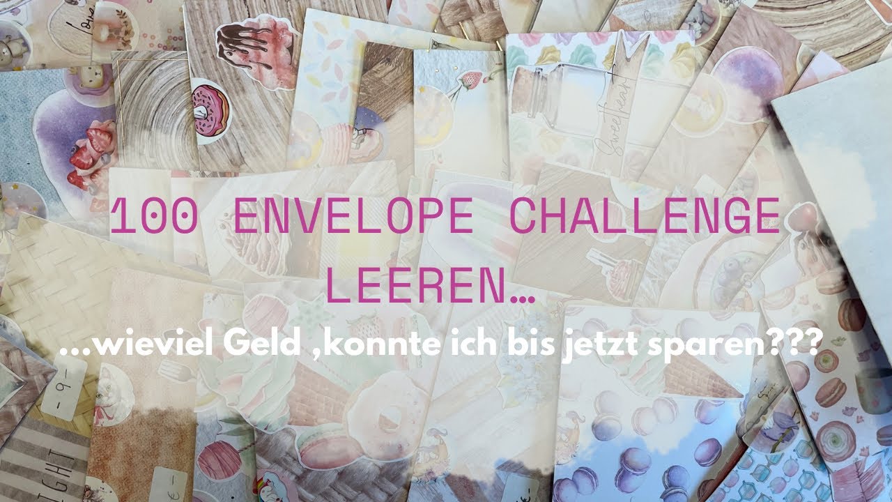 100 envelope Challenge ,56 Umschläge zusammen leeren,Budgetplanung, Umschlagmethode