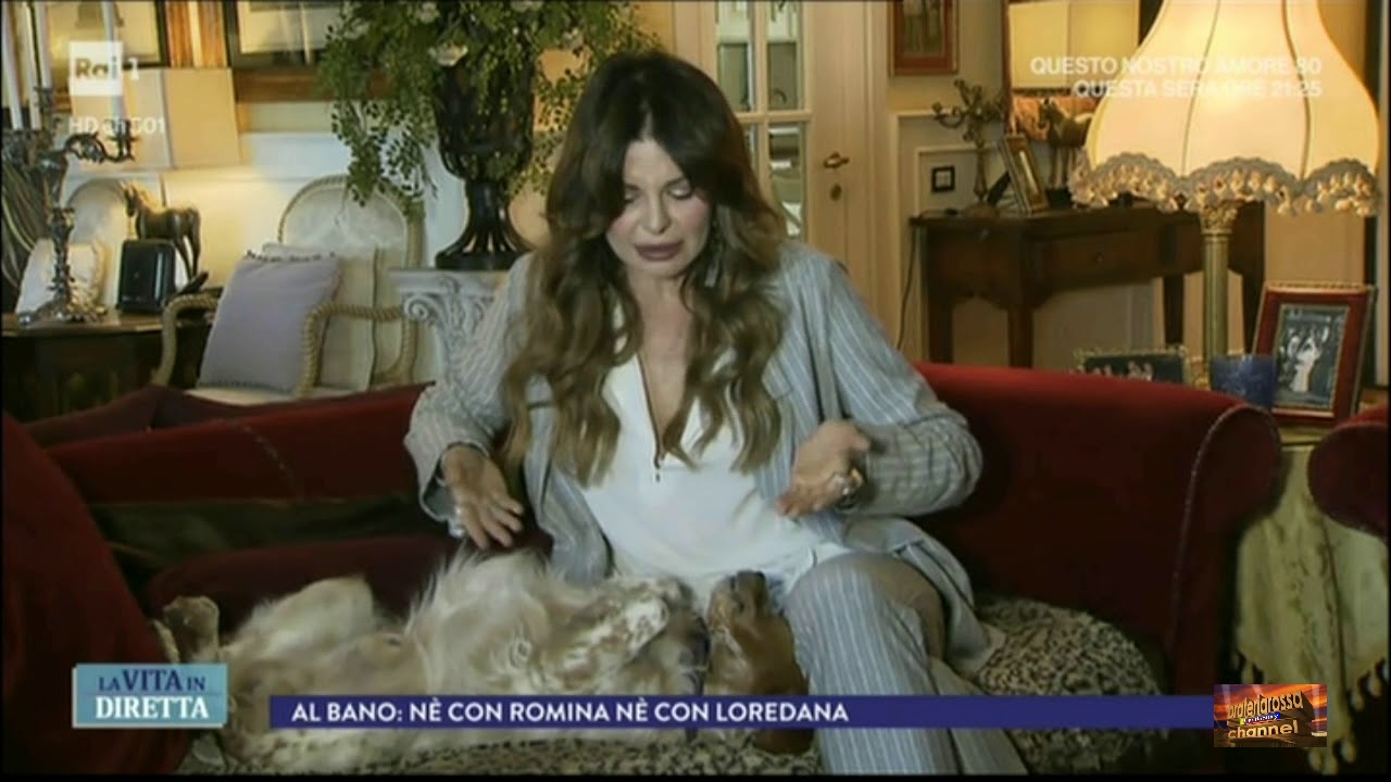 il cane della parietti piange per albano & romina