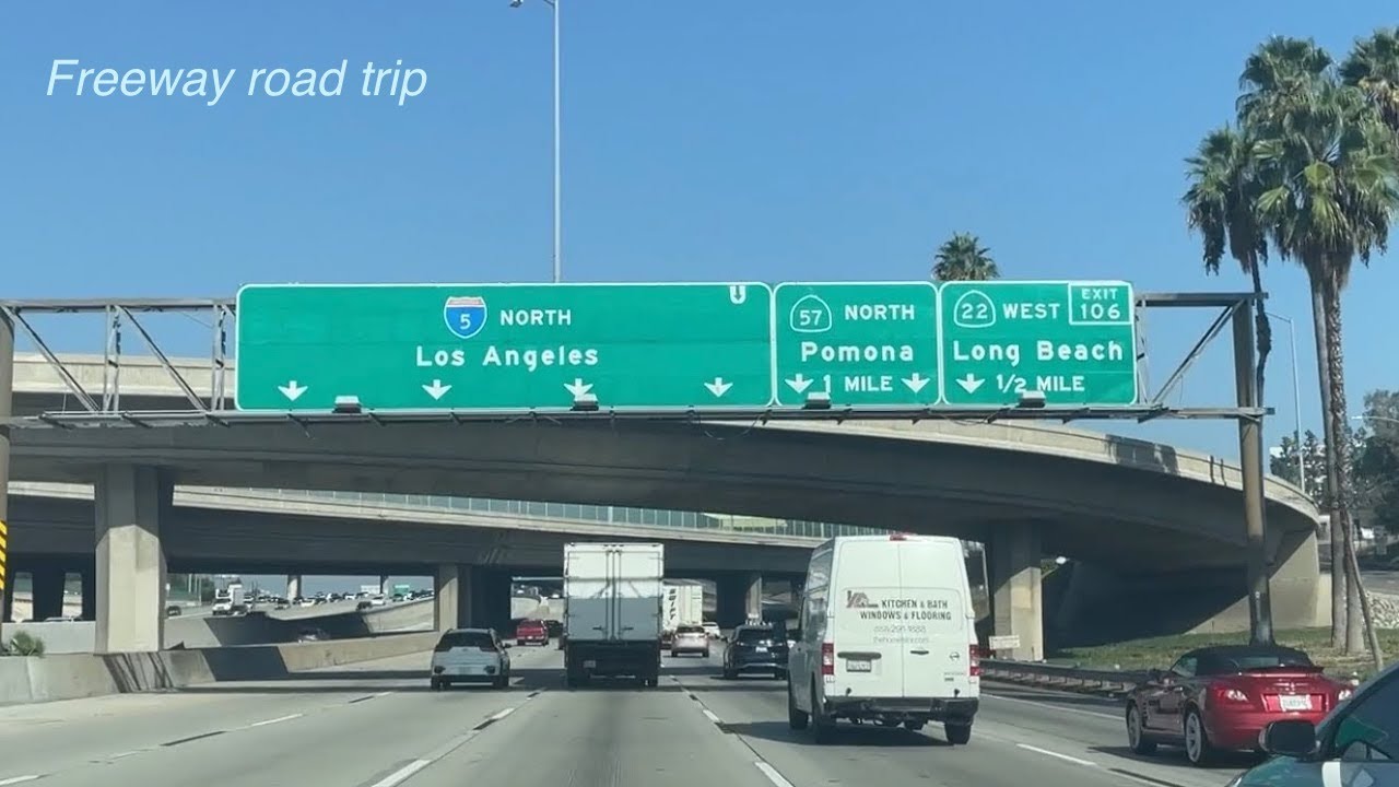 1 Hour Freeway road trip around OC in LA cosmopolitan city. No talking. No traffic jam.Relaxing ASMR
