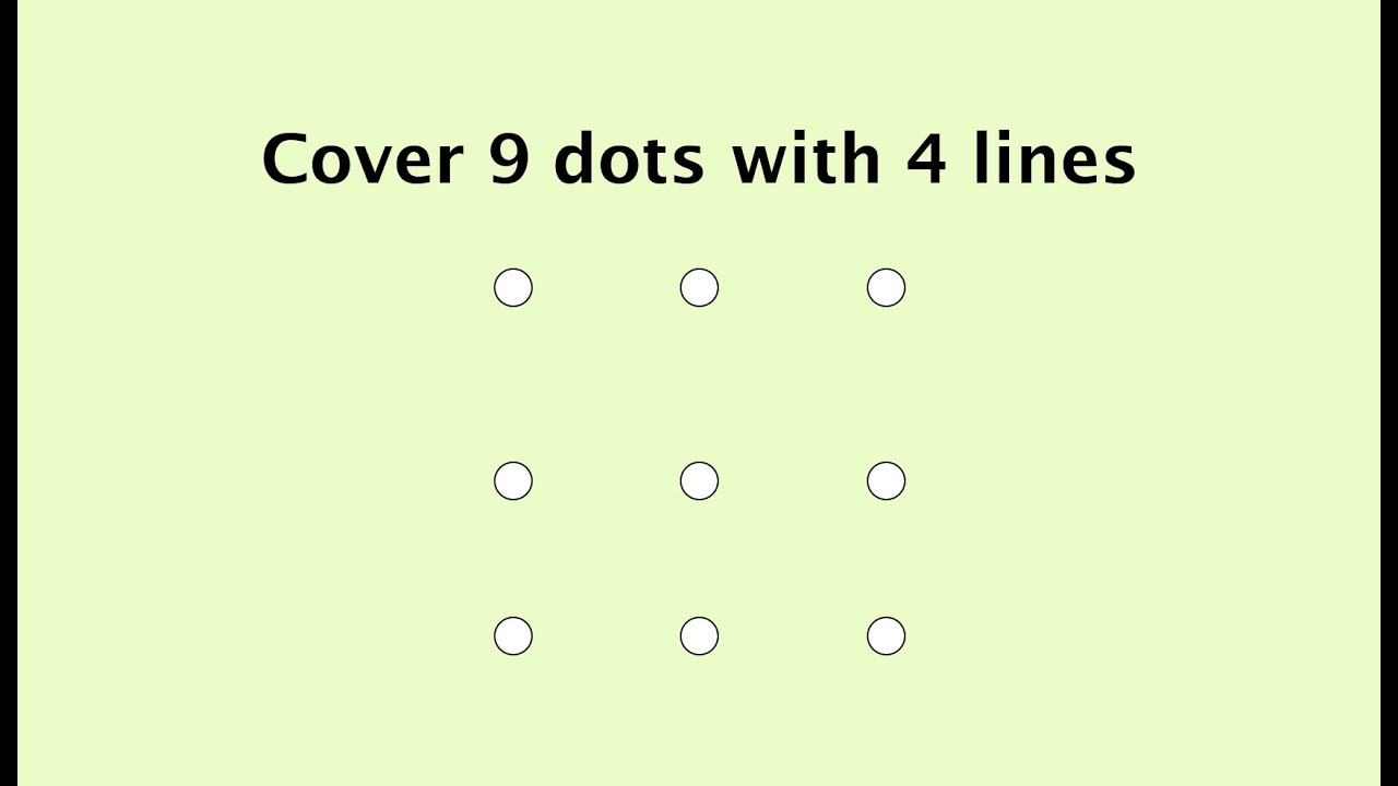 cover 9 dots with 4 lines