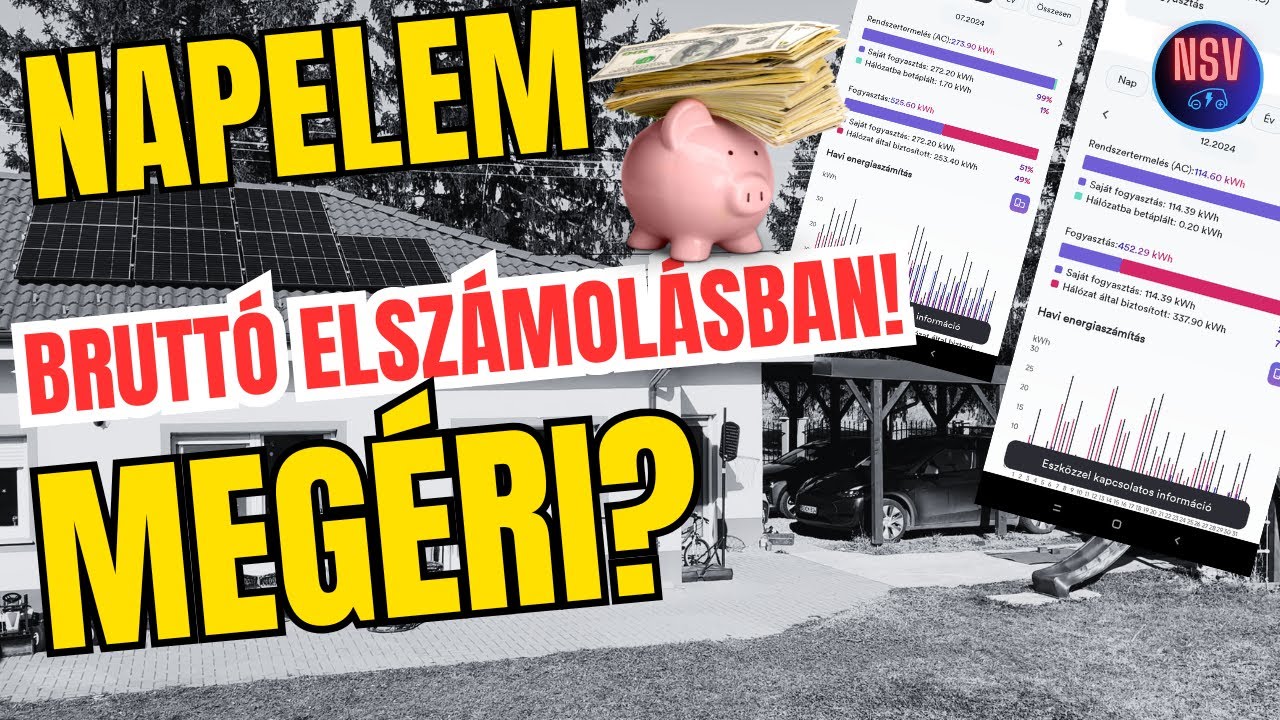 Napelem bruttó elszámolásban! Megéri?