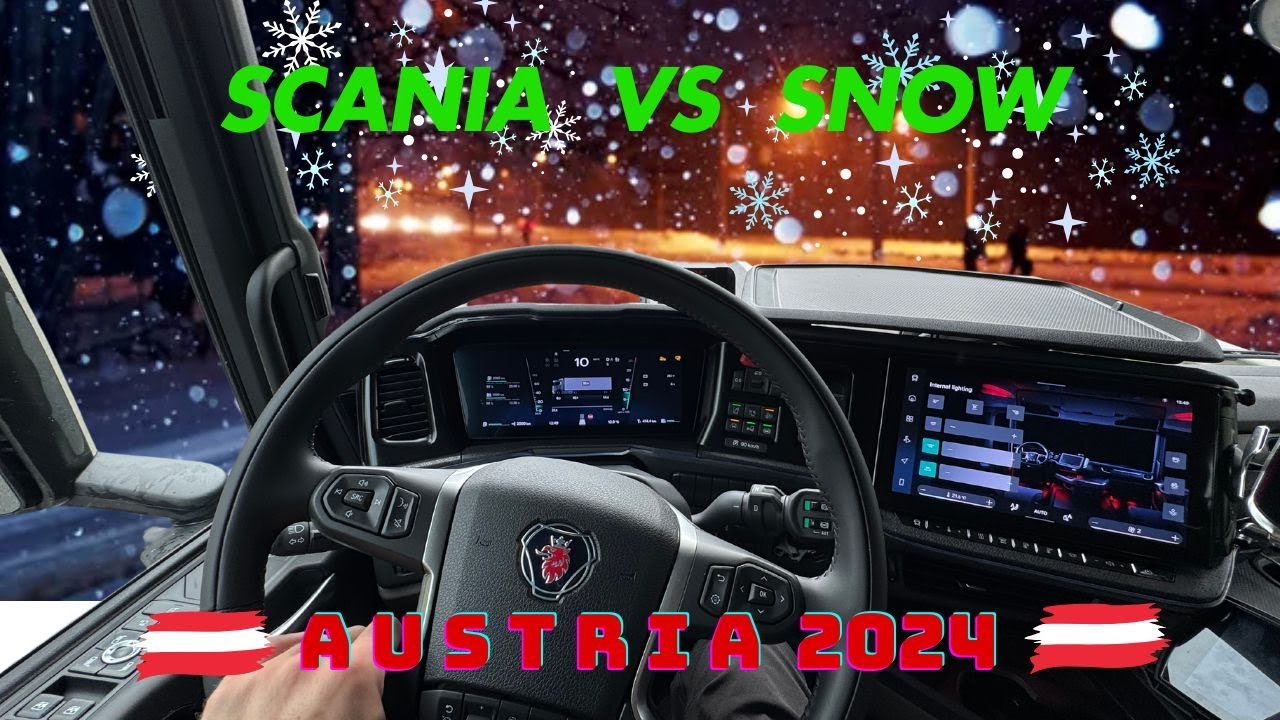POV SCANIA  First Snow This Year - Blocked road - November 2024
