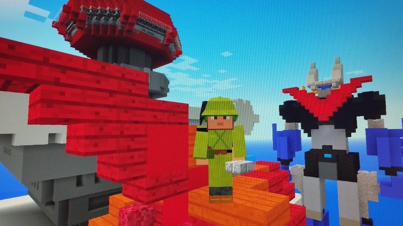 Mazinger Z Exit in Minecraft (mods: Create, Zetacraft, Archimedes Fluids)