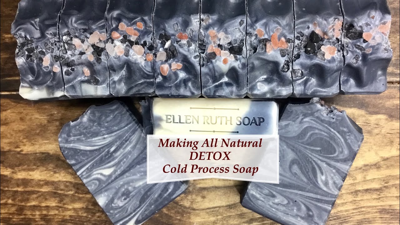 Making All Natural DETOX Soap w/ Essential OIls, Aloe Vera, Charcoal & Clay | Ellen Ruth Soap