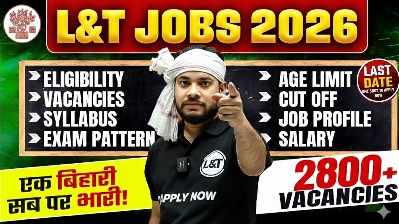 Diploma वालों के लिए L&T में Job 2026🔥|L&T Diploma Vacancy 2026 | Freshers Jobs | Larsen & Toubro |