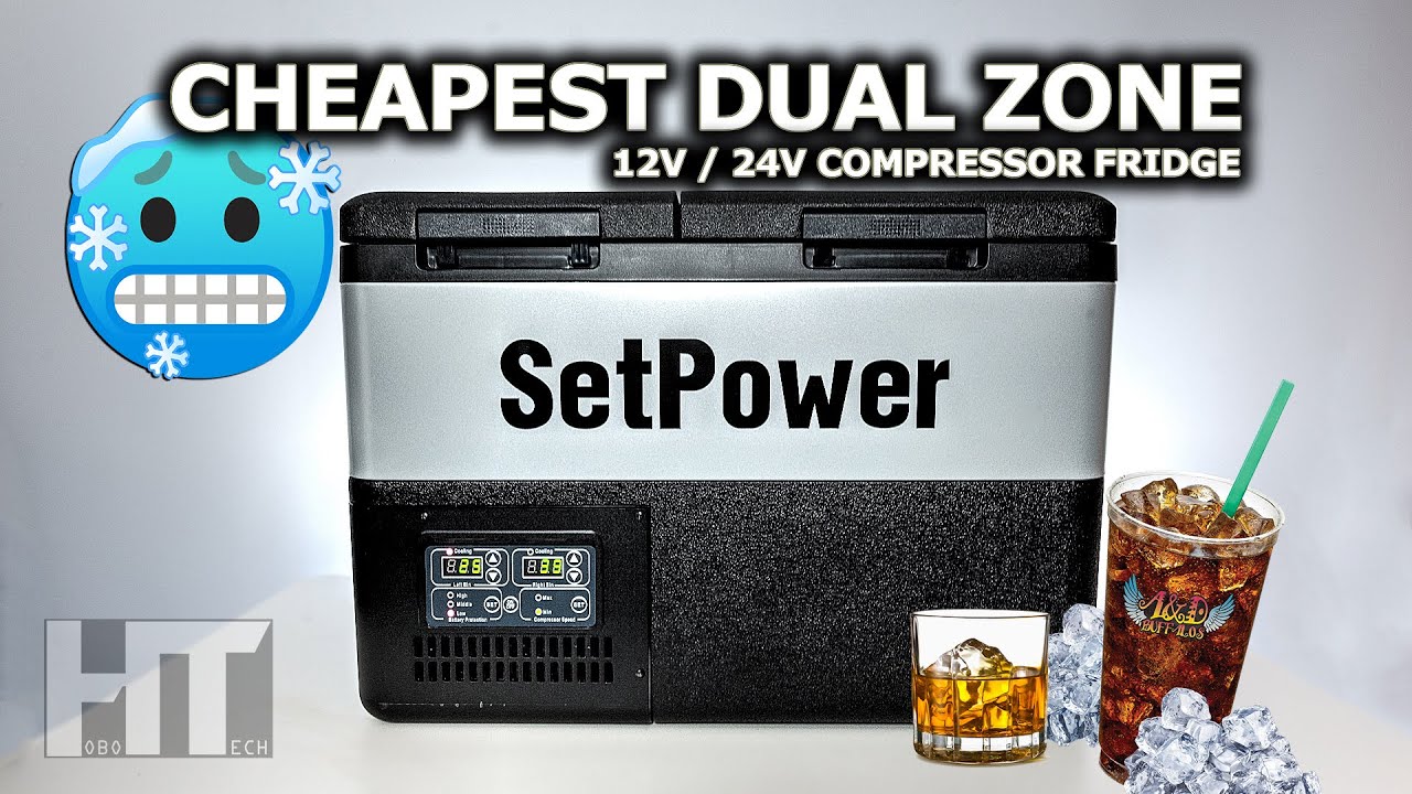 SetPower PT35 | ДЕШЕВЫЙ двухзонный компрессорный холодильник с морозильной камерой 12 В