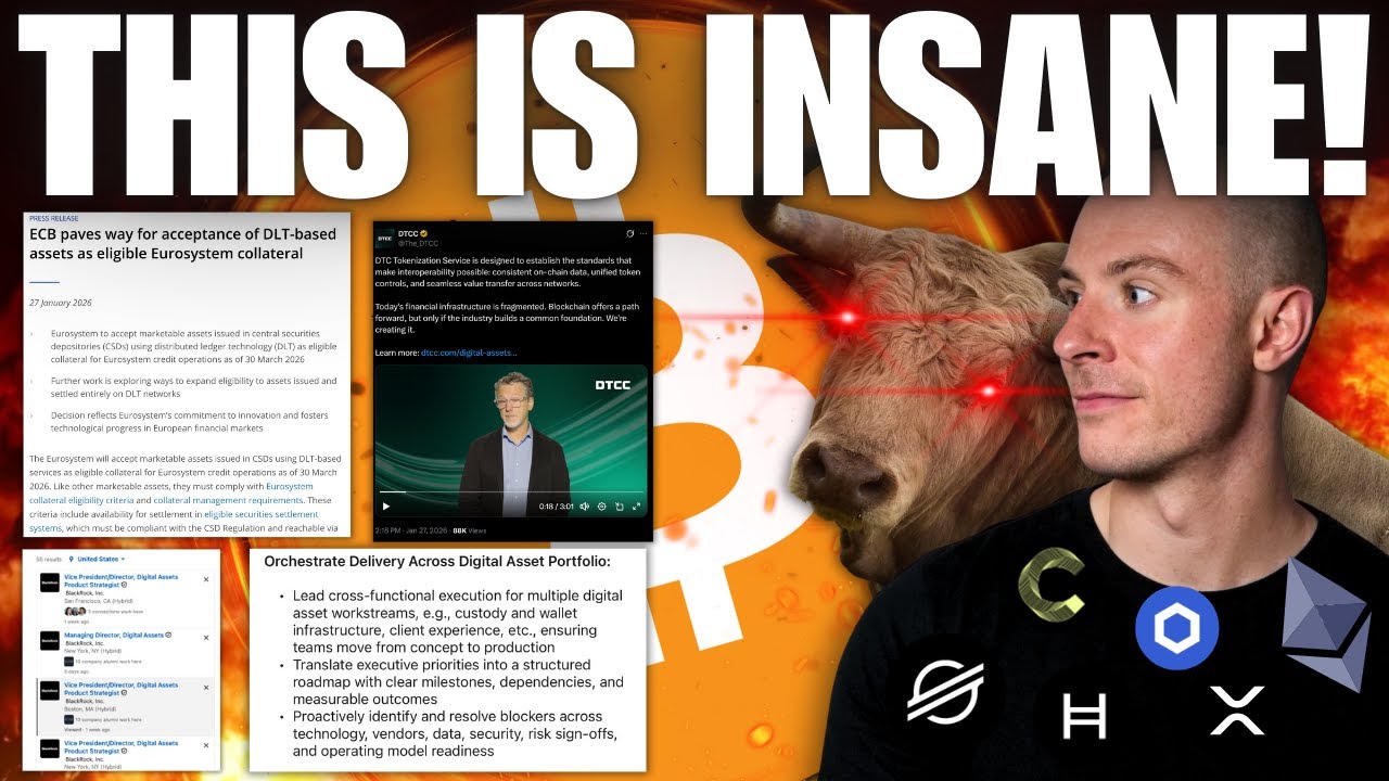 THE ECB Just Embraced Crypto!!!!! DTCC Are ALLIN!!! BlackRock And Morgan Stanley Crypto Hirings!!!!