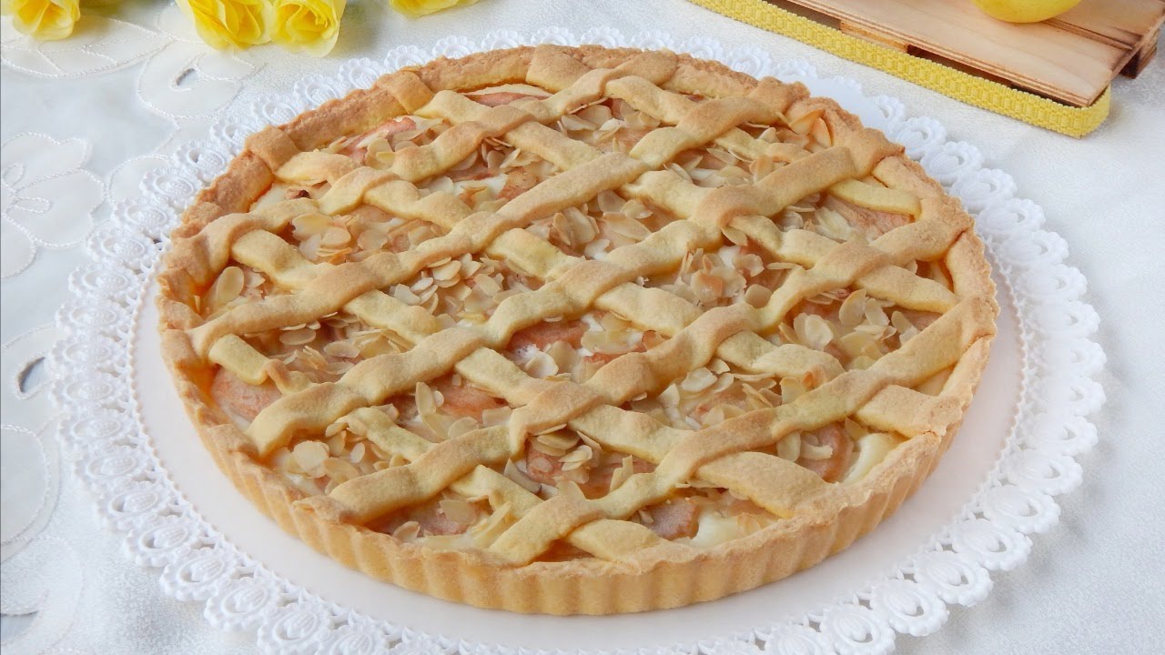 CROSTATA CON RICOTTA, PERE E MANDORLE - Senza Glutine, Lattosio e Lievito - GlutenFreeWonderland