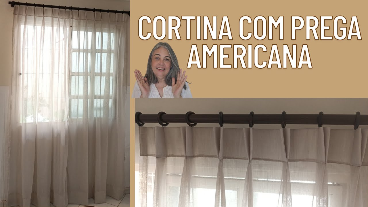 Como fazer cortina com prega americana