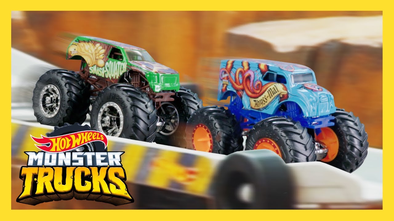 Monster Trucks vs. Cars | Epic Downhill Race! | Monster Trucks | @Hot Wheels