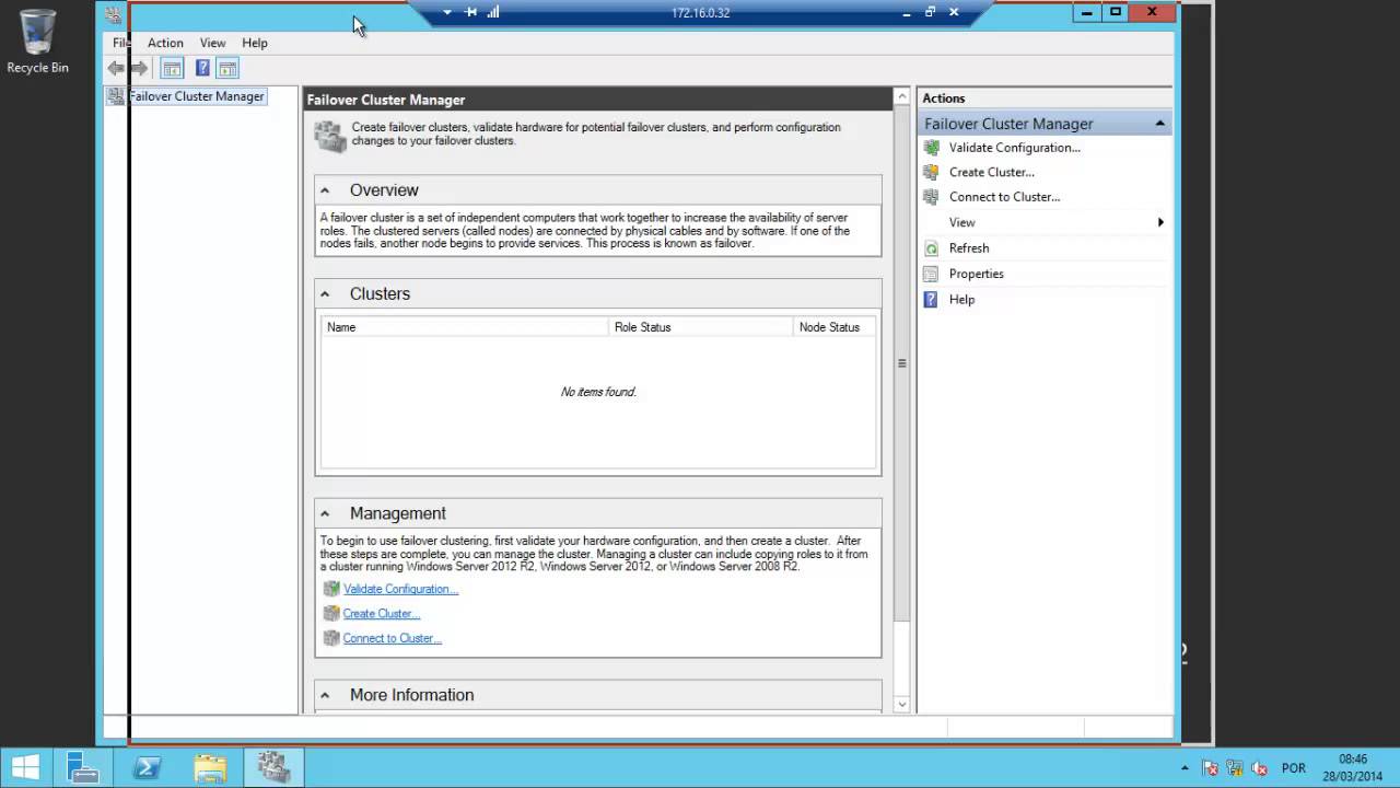 Configurando um Cluster Hyper-V