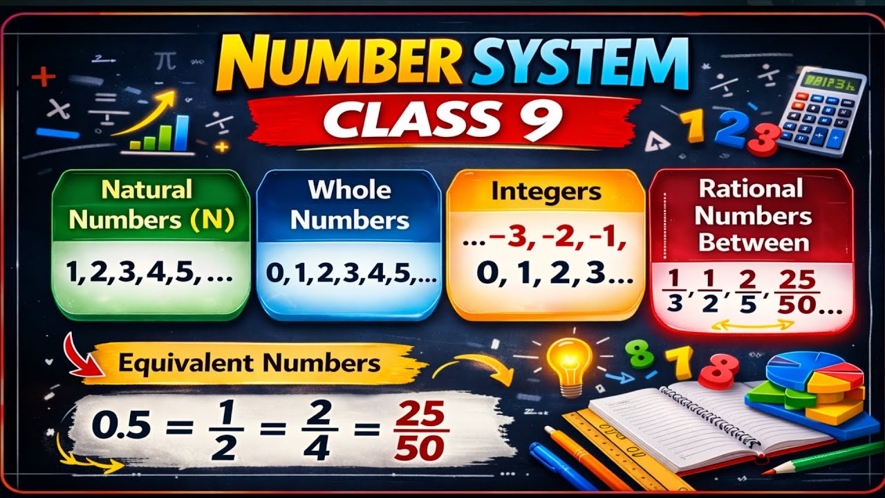 Number System Full Introduction | Class 9 Maths | Natural, Whole, Integers & Rational Numbers