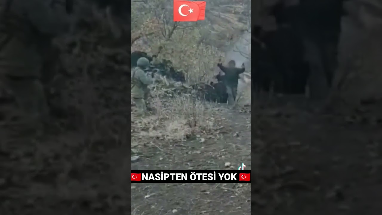 PKK'LI 4 KİŞİNİN TESLİM OLUŞ ANI. BESLEMEYE GEREK YOK KAFALARINA SIKIP ORADA BIRAKACAKSIN 🇹🇷🇹🇷#tsk