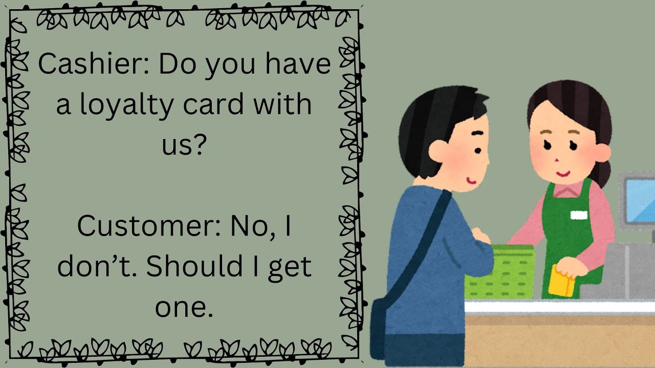 english conversation cashier and customer at shopping complex | english speaking practice
