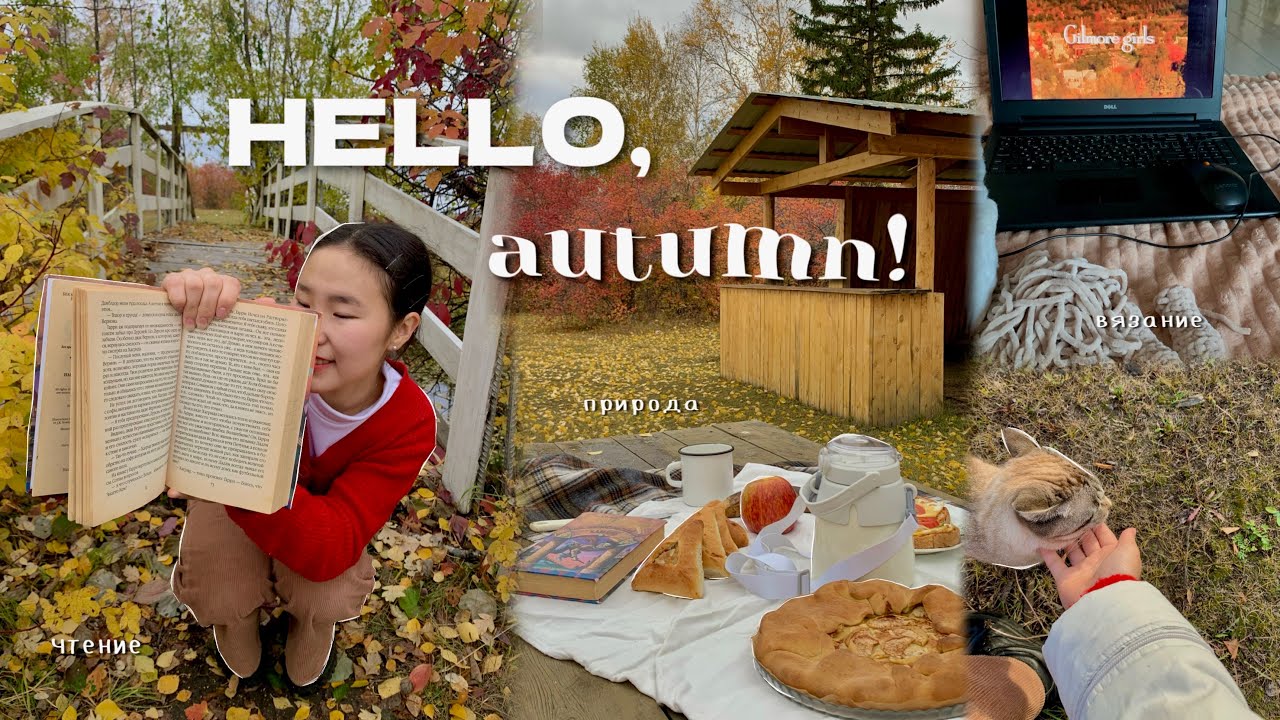 осенний влог 🕯️🍂| романтизация *чтение, вязание, готовка, пикник, природа и gilmore girls*