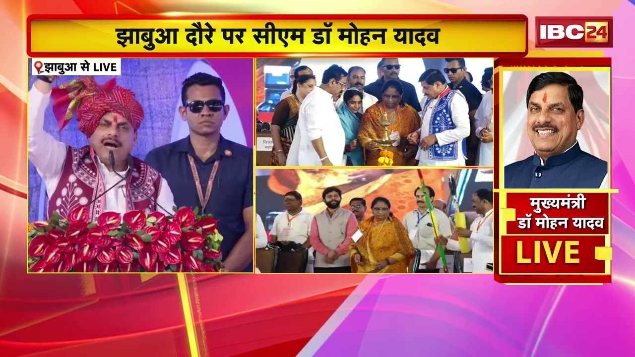 CM Dr. Mohan Yadav Live in Jhabua: CM Addresses Capacity Building and Loan Distribution Program