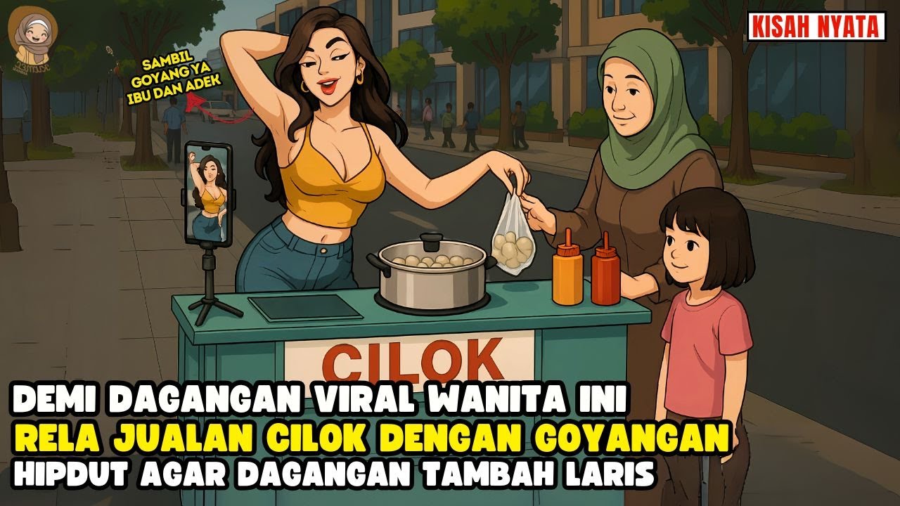 GOYANGAN HIPDUT PENJUAL CILOK BUAT CILOK NYA MAKIN LARIS MANNIS II SINETRON AZAB