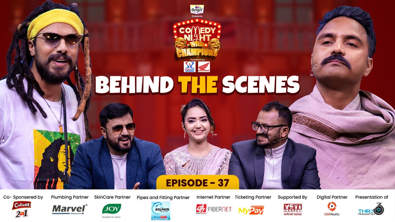 COMEDY NIGHT WITH CHAMPIONS Behind the Scenes BTS Ramesh Upreti, Arjun Ghimire, Priyana Acharya
