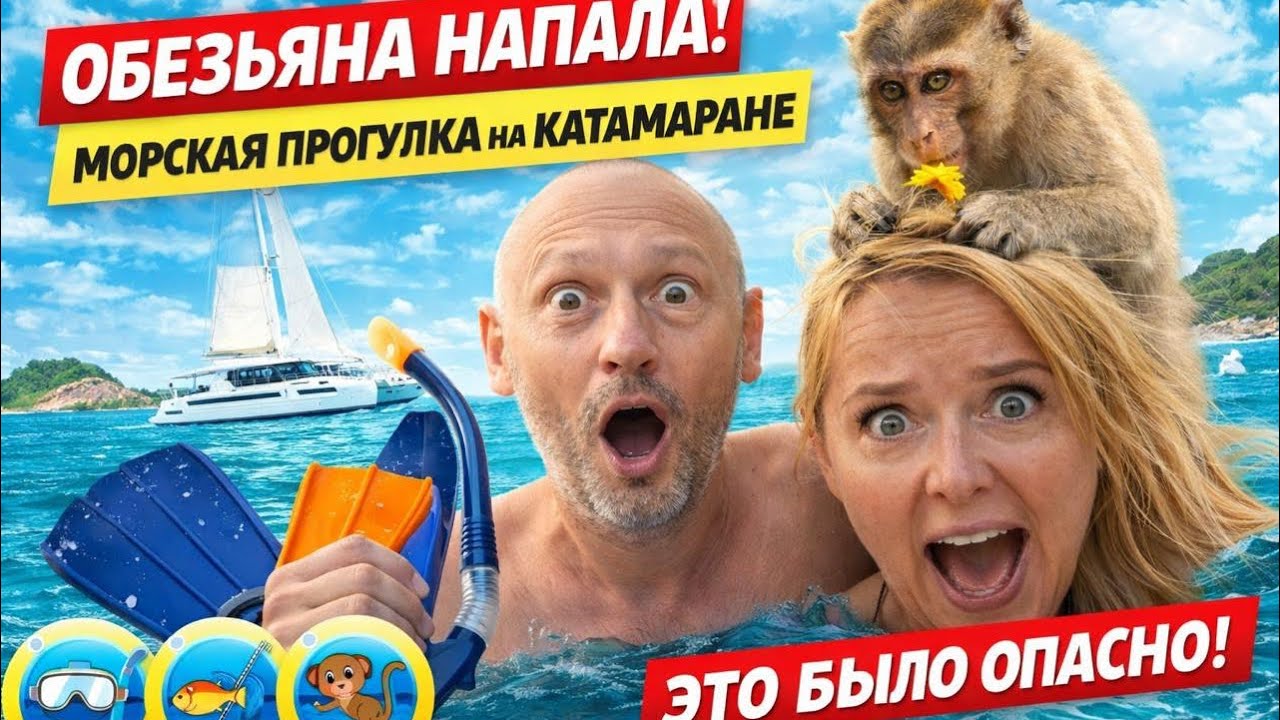 ОБЕЗЬЯНЫ НАПАЛИ НА ОСТРОВЕ 😱 VIP-катамаран Serenity 71 | Паттайя