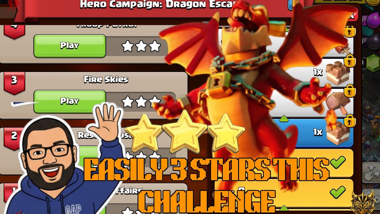 Clash of Clans | Easily beat the Dragon Escape Challenge