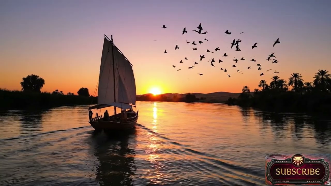 Sunset on the nile soundscape with Romanian female vocals Relaxing edition