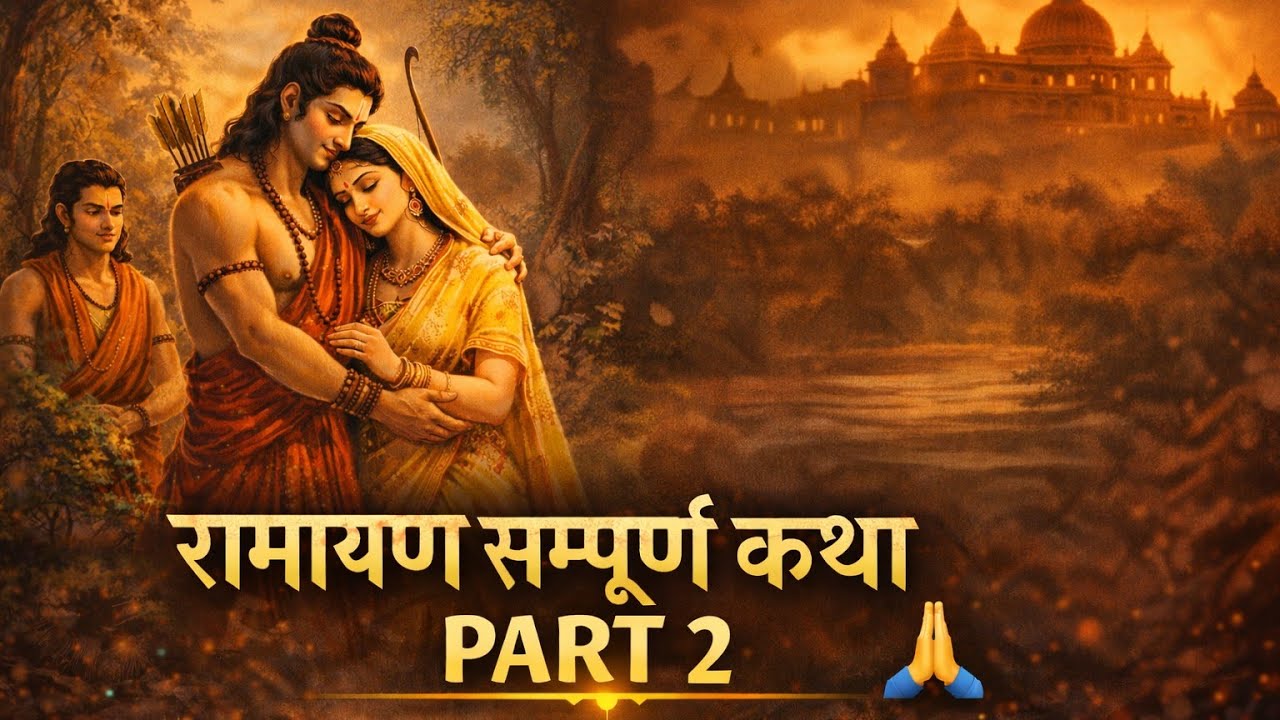 रामायण वनवास कथा PART 2 | श्रीराम का त्याग, सीता का निर्णय | Full Ram Katha Hindi#ramayan#hanumanji 