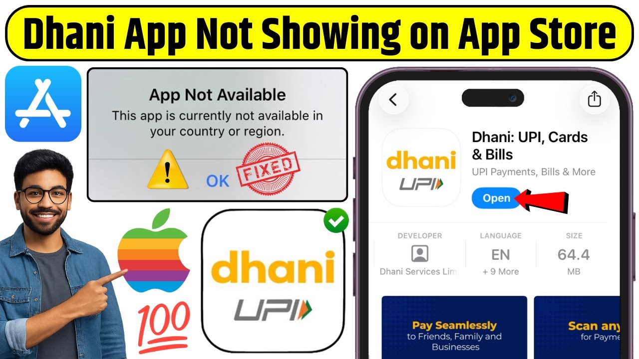 Dhani: UPI, Cards & Bills App Download on iPhone | Dhani App Not Showing on App Store 100% Fixed